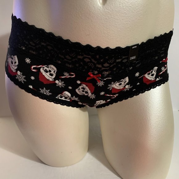 Torrid Hipster Panties Underwear Christmas Santa Skull Wide Lace Plus 2 18 20 - Picture 1 of 4